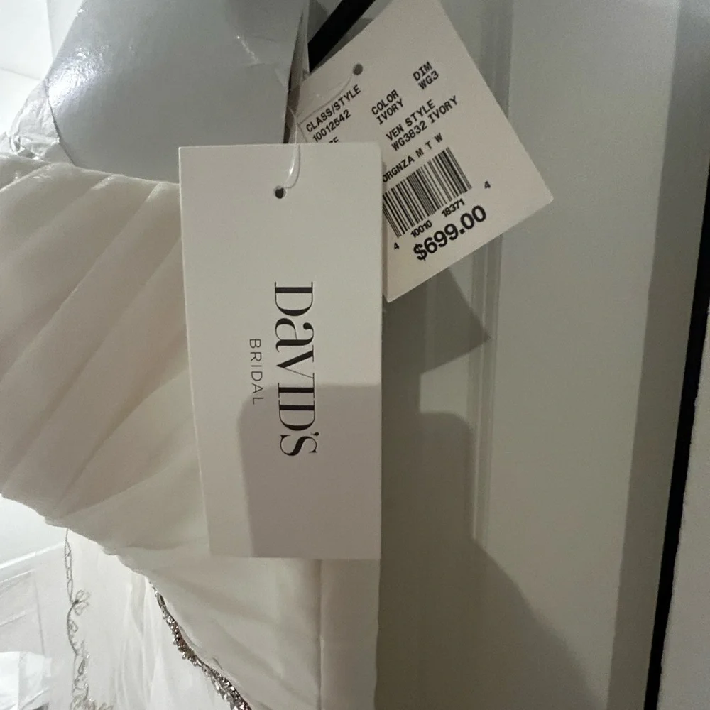 David’s Bridal NEW
Wedding dress -includes everything in picture (veil, crown) - Picture 13 of 15